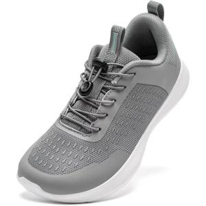 imageHOBIBEAR Unisex Barefoot Sneakers Wide Toe Box Trail Running Shoes for Women Men Fashion Walking ShoesGrey