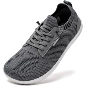 imageHOBIBEAR Unisex Wide Barefoot Minimalist Shoes for Womens Mens Zero Drop Shoes LightweightGrey