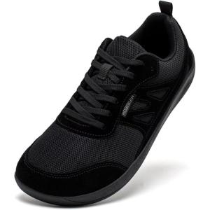 imageHOBIBEAR Unisex Wide Barefoot Shoes for Men Women Minimalist Athletic Trail Running Outdoor Walking ShoeAll Black