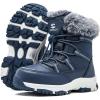 imageHOBIBEAR Boys Girls Toddler Snow Boots Waterproof Slip Resistant Outdoor Winter Boot ShoesToddlerLittle KidsBig KidsDark Blue