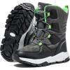 imageHOBIBEAR Kids Snow Boots Boys Girls Mid Calf Waterproof Warm Faux Fur Lined Insulated Winter ShoesToddlerLittle KidBig KidBlackGreen