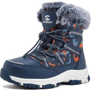 imageHOBIBEAR Boys Girls Toddler Snow Boots Waterproof Slip Resistant Outdoor Winter Boot ShoesToddlerLittle KidsBig KidsDinosaur
