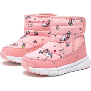imageHOBIBEAR Boys Girls Toddler Snow Boots Waterproof Slip Resistant Outdoor Winter ShoesToddlerLittle KidsBig KidsPeach Pink