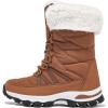 imageHOBIBEAR Womens Waterproof Winter Snow Boots Lightweight AntiSlip Warm Outdoor MidCalf BootiesBrown