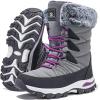 imageHOBIBEAR Womens Waterproof Winter Snow Boots Lightweight AntiSlip Warm Outdoor MidCalf BootiesDark Grey