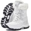 imageHOBIBEAR Womens Waterproof Winter Snow Boots Lightweight AntiSlip Warm Outdoor MidCalf BootiesWhite