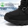imageHOBIBEAR Womens Winter Boots Warm Faux Fur Lined Snow Boots Cold Weather Outdoor Shoes Water ResistantAll Black