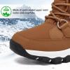 imageHOBIBEAR Womens Winter Boots Warm Faux Fur Lined Snow Boots Cold Weather Outdoor Shoes Water ResistantBrown
