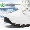 imageHOBIBEAR Womens Winter Boots Warm Faux Fur Lined Snow Boots Cold Weather Outdoor Shoes Water ResistantWhite