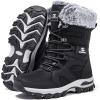 imageHOBIBEAR Womens Winter Snow Boots  MidCalf  Faux Fur  Water ResistantBlack