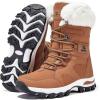 imageHOBIBEAR Womens Winter Snow Boots  MidCalf  Faux Fur  Water ResistantBrown