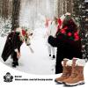 imageHOBIBEAR Womens Winter Snow Boots  MidCalf  Faux Fur  Water ResistantBrown