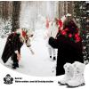 imageHOBIBEAR Womens Winter Snow Boots  MidCalf  Faux Fur  Water ResistantWhite
