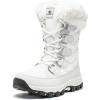 imageHOBIBEAR Womens Winter Boots Warm Faux Fur Lined Snow Boots Cold Weather Outdoor Shoes Water ResistantWhite