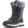 imageHOBIBEAR Womens Winter Snow Boots Waterproof Lightweight Warm Faux Fur Lined MidCalf BootiesGrey