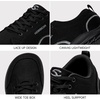 image:imageHOBIBEAR Unisex Wide Toe Barefoot Shoes Minimalist Canvas Sneakers Laceup Walking Shoes for Men WomenBlack