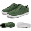 image:imageHOBIBEAR Unisex Wide Toe Barefoot Shoes Minimalist Canvas Sneakers Laceup Walking Shoes for Men WomenGreen