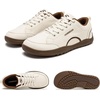 image:imageHOBIBEAR Unisex Wide Toe Barefoot Shoes Minimalist Canvas Sneakers Laceup Walking Shoes for Men WomenKhaki