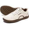image:imageHOBIBEAR Unisex Wide Toe Barefoot Shoes Minimalist Canvas Sneakers Laceup Walking Shoes for Men WomenKhaki