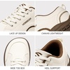 image:imageHOBIBEAR Unisex Wide Toe Barefoot Shoes Minimalist Canvas Sneakers Laceup Walking Shoes for Men WomenKhaki