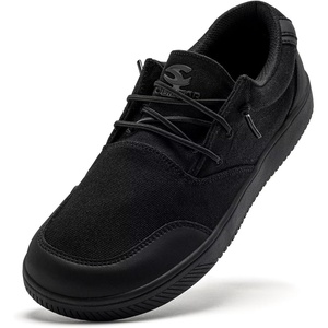 image:imageHOBIBEAR Unisex Wide Toe Loafers Barefoot Zero Drop Shoes for Womens Minimalist Casual Walking Shoes Slip On LightweightBlack