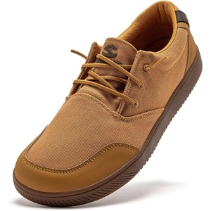 image:imageHOBIBEAR Unisex Wide Toe Loafers Barefoot Zero Drop Shoes for Womens Minimalist Casual Walking Shoes Slip On LightweightBrown