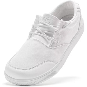 image:imageHOBIBEAR Unisex Wide Toe Loafers Barefoot Zero Drop Shoes for Womens Minimalist Casual Walking Shoes Slip On LightweightWhite