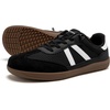image:imageHOBIBEAR Womens Casual Sneakers with Wide Toe Box Breathable Mesh amp Synthetic Leather Upper Lightweight NonSlip Walking ShoeBlack