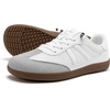 image:imageHOBIBEAR Womens Casual Sneakers with Wide Toe Box Breathable Mesh amp Synthetic Leather Upper Lightweight NonSlip Walking ShoeWhite