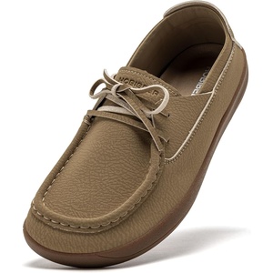 image:imageHOBIBEAR Womens Comfort SlipOn Loafers  Dressy Casual Walking Flats with Wide Toe Box for Work amp Everyday WearLight Brown