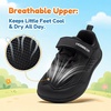 image:imageHOBIBEAR Barefoot Toddler Shoes Wide Toe Minimalist Sneakers for Boys Girls Lowtop Lightweight Shoes with Hook and Loop StrapAll Black