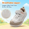 image:imageHOBIBEAR Barefoot Toddler Shoes Wide Toe Minimalist Sneakers for Boys Girls Lowtop Lightweight Shoes with Hook and Loop StrapBrown