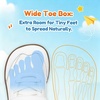 image:imageHOBIBEAR Barefoot Toddler Shoes Wide Toe Minimalist Sneakers for Boys Girls Lowtop Lightweight Shoes with Hook and Loop StrapWhite Green