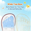 image:imageHOBIBEAR Barefoot Toddler Shoes Wide Toe Minimalist Sneakers for Boys Girls Lowtop Lightweight Shoes with Hook and Loop StrapWhite Red