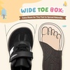 image:imageHOBIBEAR Toddler Kids Shoes Classic Retro Trainers for Boys Girl Wide Toe Box Barefoot Shoes OutdoorBlack White