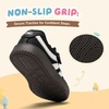 image:imageHOBIBEAR Toddler Kids Shoes Classic Retro Trainers for Boys Girl Wide Toe Box Barefoot Shoes OutdoorBlack White
