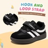 image:imageHOBIBEAR Toddler Kids Shoes Classic Retro Trainers for Boys Girl Wide Toe Box Barefoot Shoes OutdoorBlack White