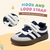 image:imageHOBIBEAR Toddler Kids Shoes Classic Retro Trainers for Boys Girl Wide Toe Box Barefoot Shoes OutdoorDark Blue