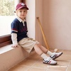 image:imageHOBIBEAR Toddler Kids Shoes Classic Retro Trainers for Boys Girl Wide Toe Box Barefoot Shoes OutdoorWhite Blue