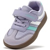 image:imageHOBIBEAR Toddler Kids Shoes Classic Retro Trainers for Boys Girl Wide Toe Box Barefoot Shoes OutdoorPurple