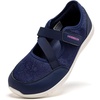 image:imageHOBIBEAR Womens Mary Jane Flats Barefoot Shoes Wide Toe Box Zero Drop Sole Adjustable Straps LightweightBlue