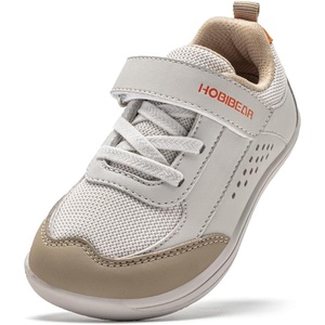 image:imageHOBIBEAR Barefoot Toddler Shoes Wide Toe Minimalist Sneakers for Boys Girls Lowtop Lightweight Shoes with Hook and Loop StrapBrown