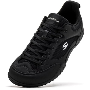 image:imageHOBIBEAR Unisex Wide Toe Barefoot Shoes for Womens Minimalist Zero Drop Outdoor Walking SneakersAll Black