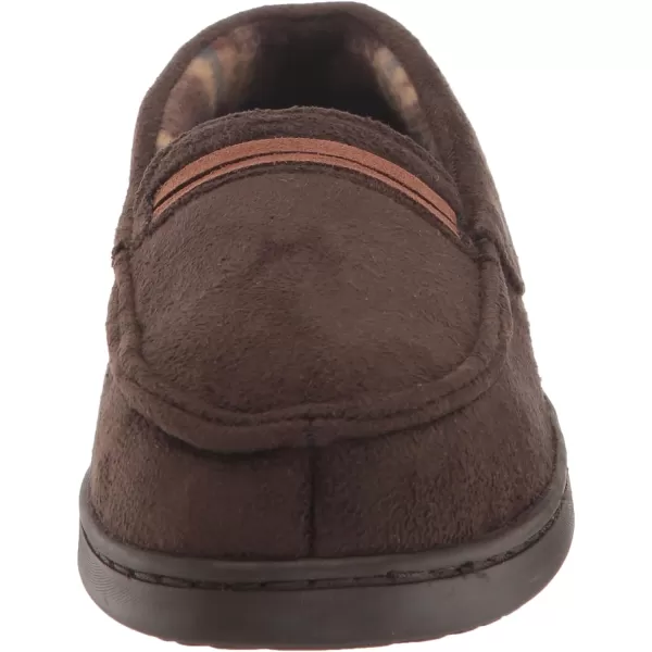 Chaps Boy's Moccasin Slipper House Shoe with Indoor/Outdoor Nonslip Sole