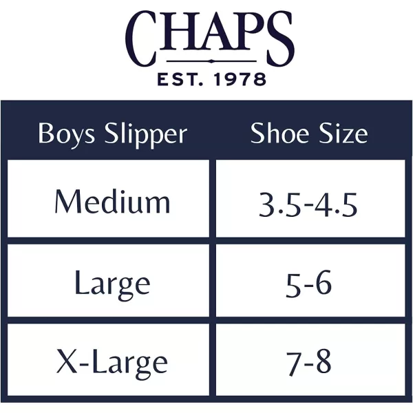 Chaps Boy's Moccasin Slipper House Shoe with Indoor/Outdoor Nonslip Sole