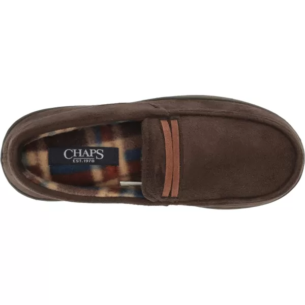 Chaps Boy's Moccasin Slipper House Shoe with Indoor/Outdoor Nonslip Sole