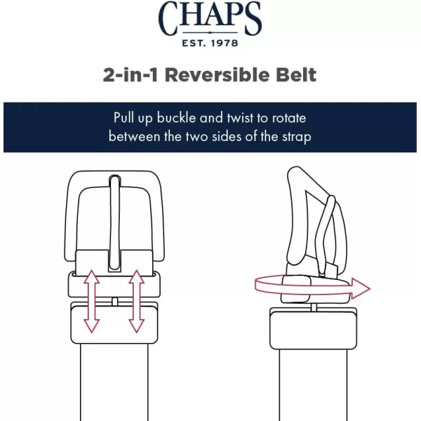 Chaps Boys' Reversible Dress Casual Belt