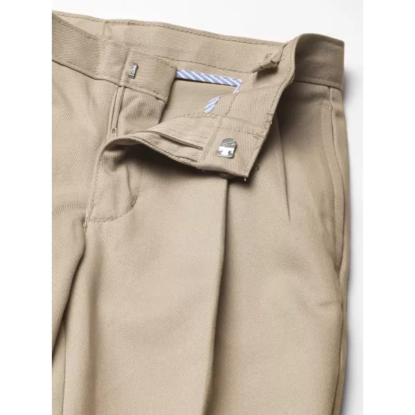 Chaps Boys' School Uniform Pleated Twill Pant