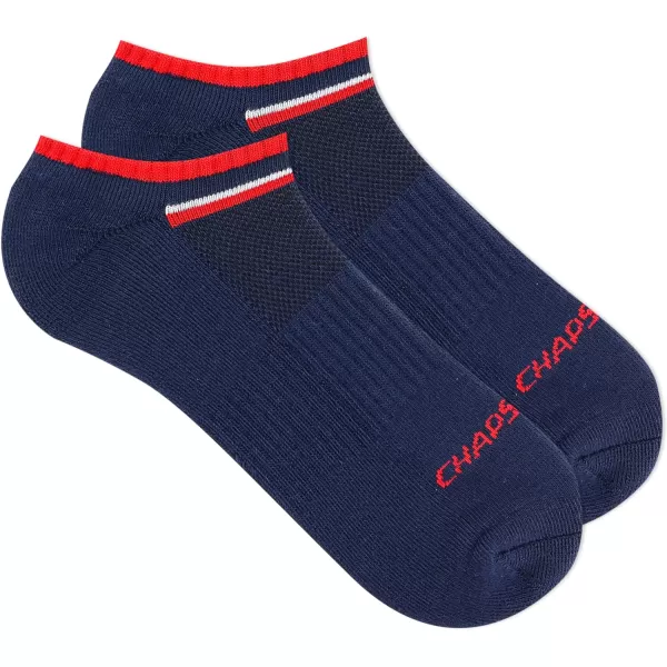 Chaps Men's Athletic Cushioned Performance No Show Socks-6 Pairs-Breathable Mesh