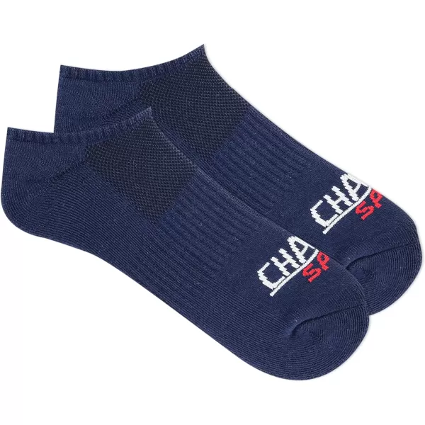 Chaps Men's Athletic Cushioned Performance No Show Socks-6 Pairs-Breathable Mesh
